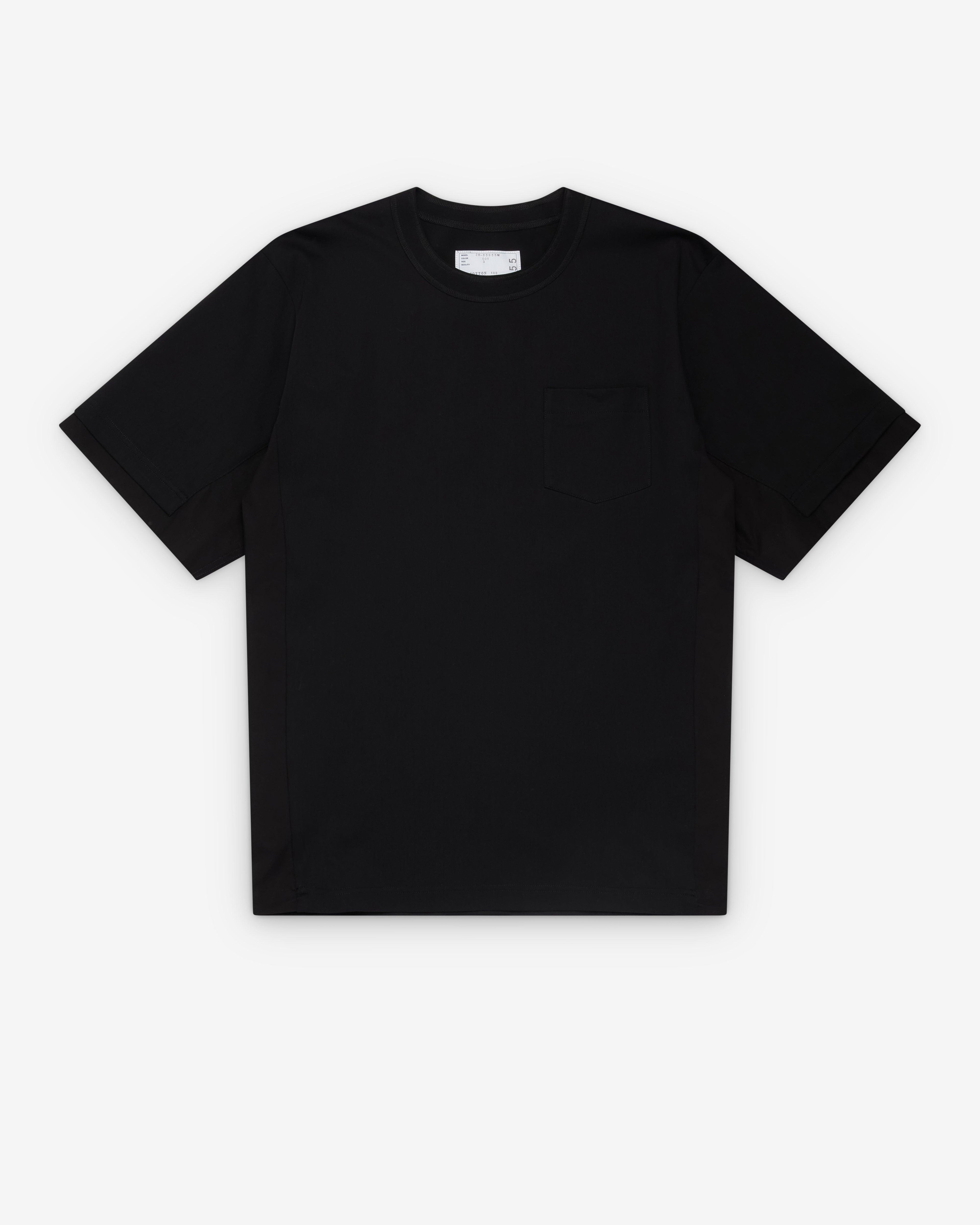 Sacai - Men's Cotton Typewriter Cotton Jersey - (Black) by SACAI