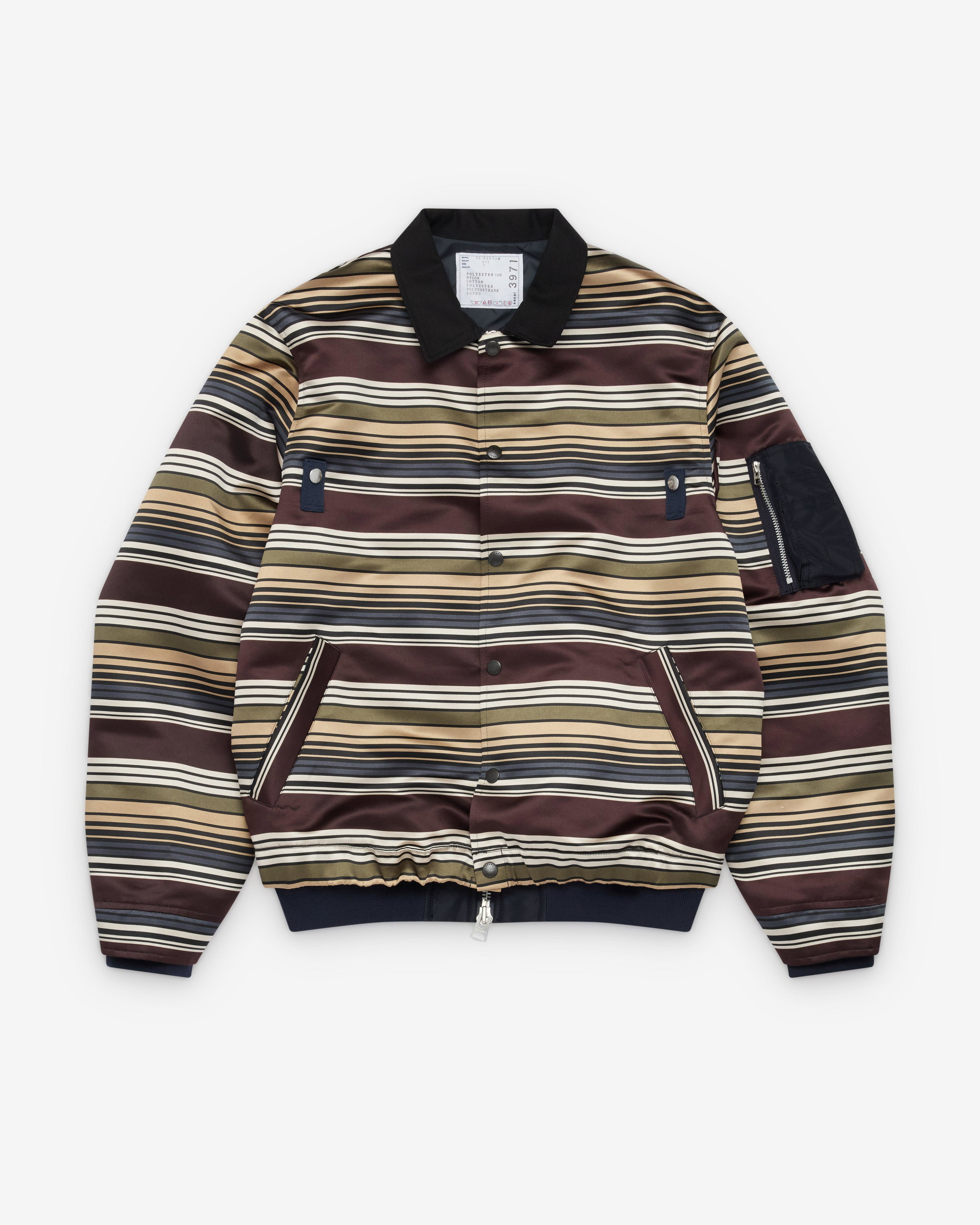Sacai - Men's Horizontal Stripe Blouson - (Multi) by SACAI