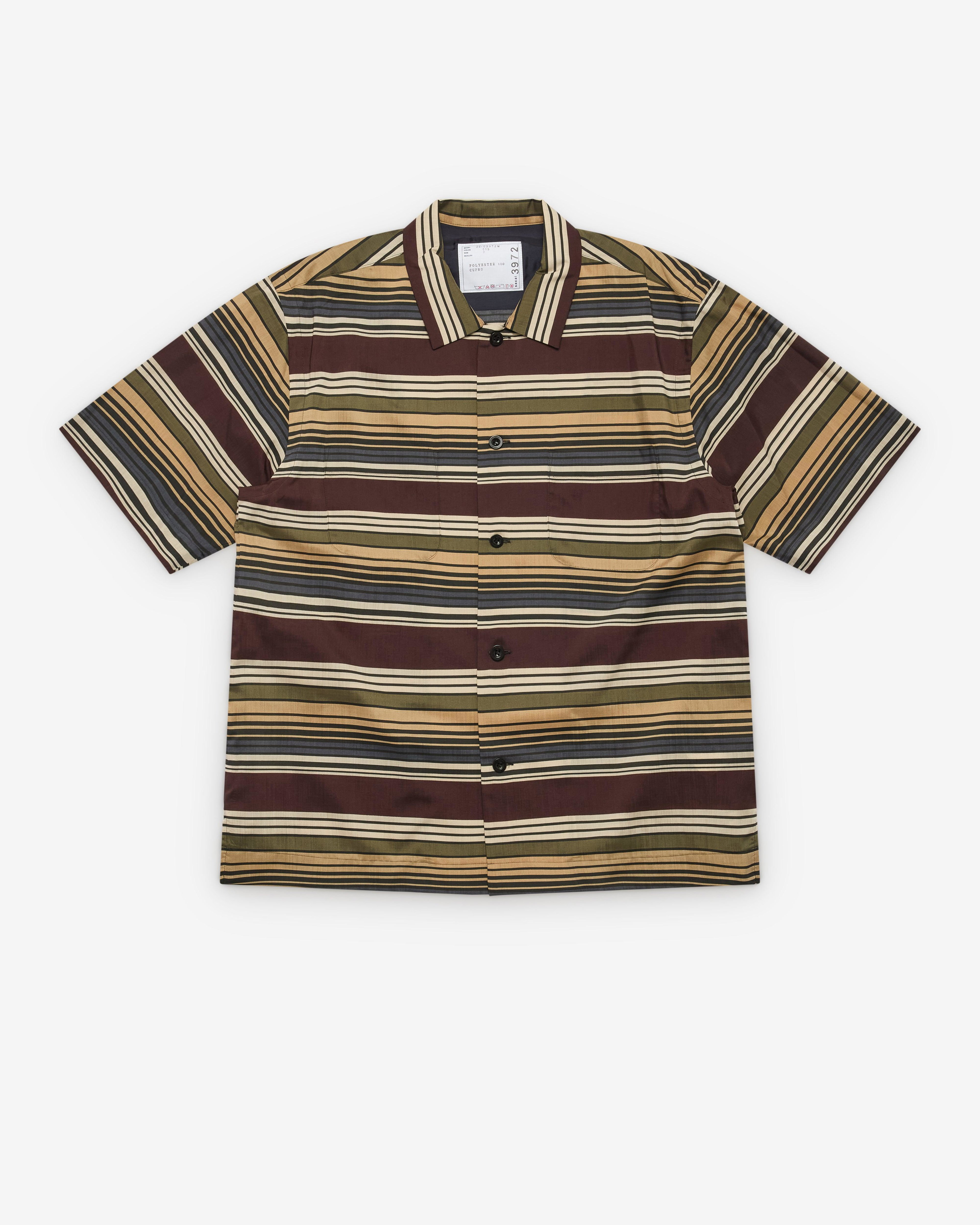Sacai  - Men's Horizontal Stripe Shirt - (Multi) by SACAI