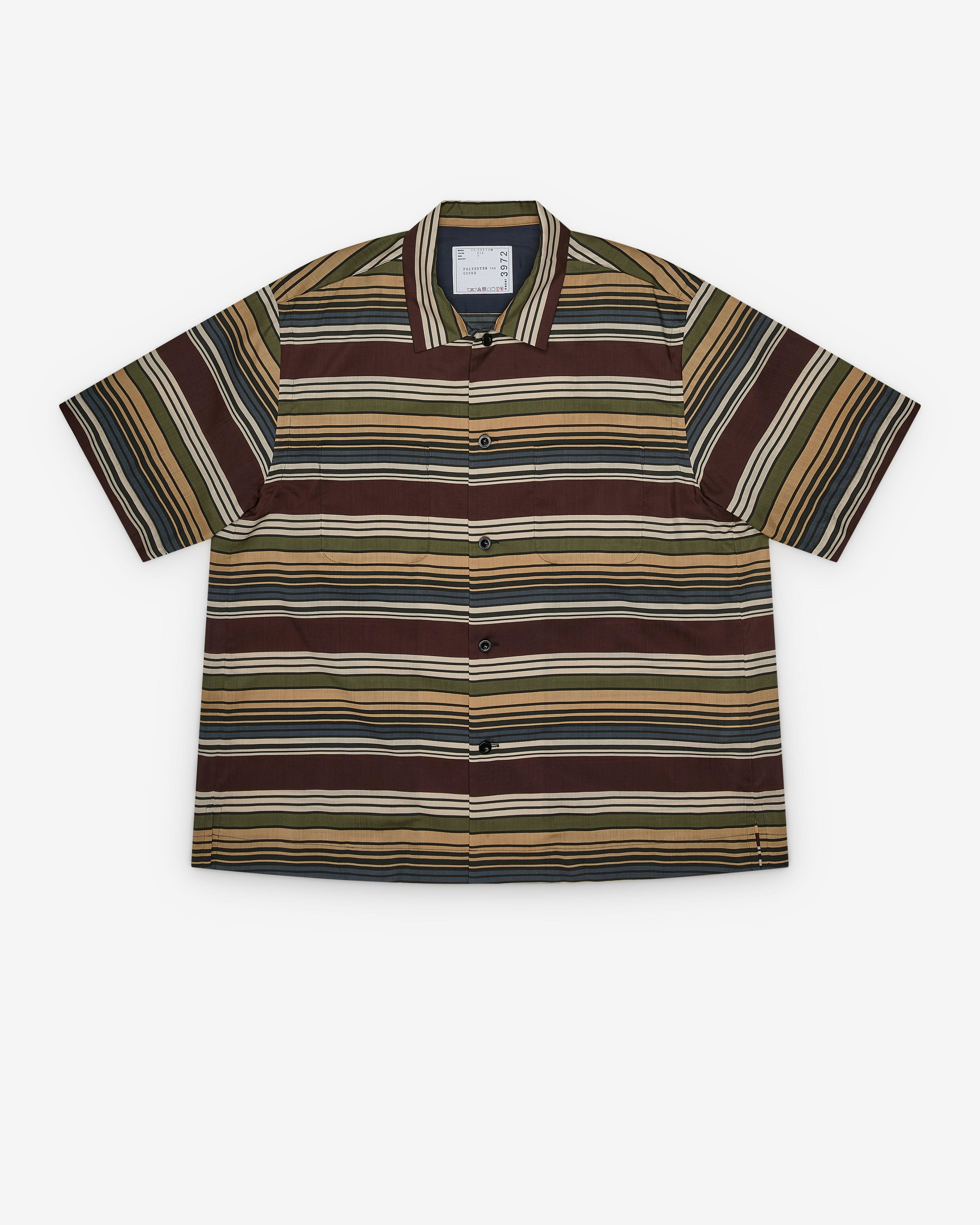 Sacai - Men's Horizontal Stripe Shirt - (Multi) by SACAI