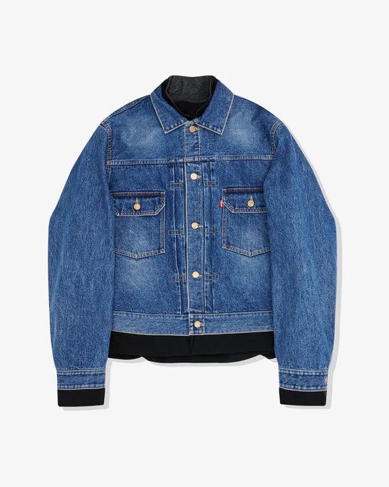 Sacai - Men's Levi's Denim x Matelasse Twill Reversible Jacket - (Blue/Black) by SACAI