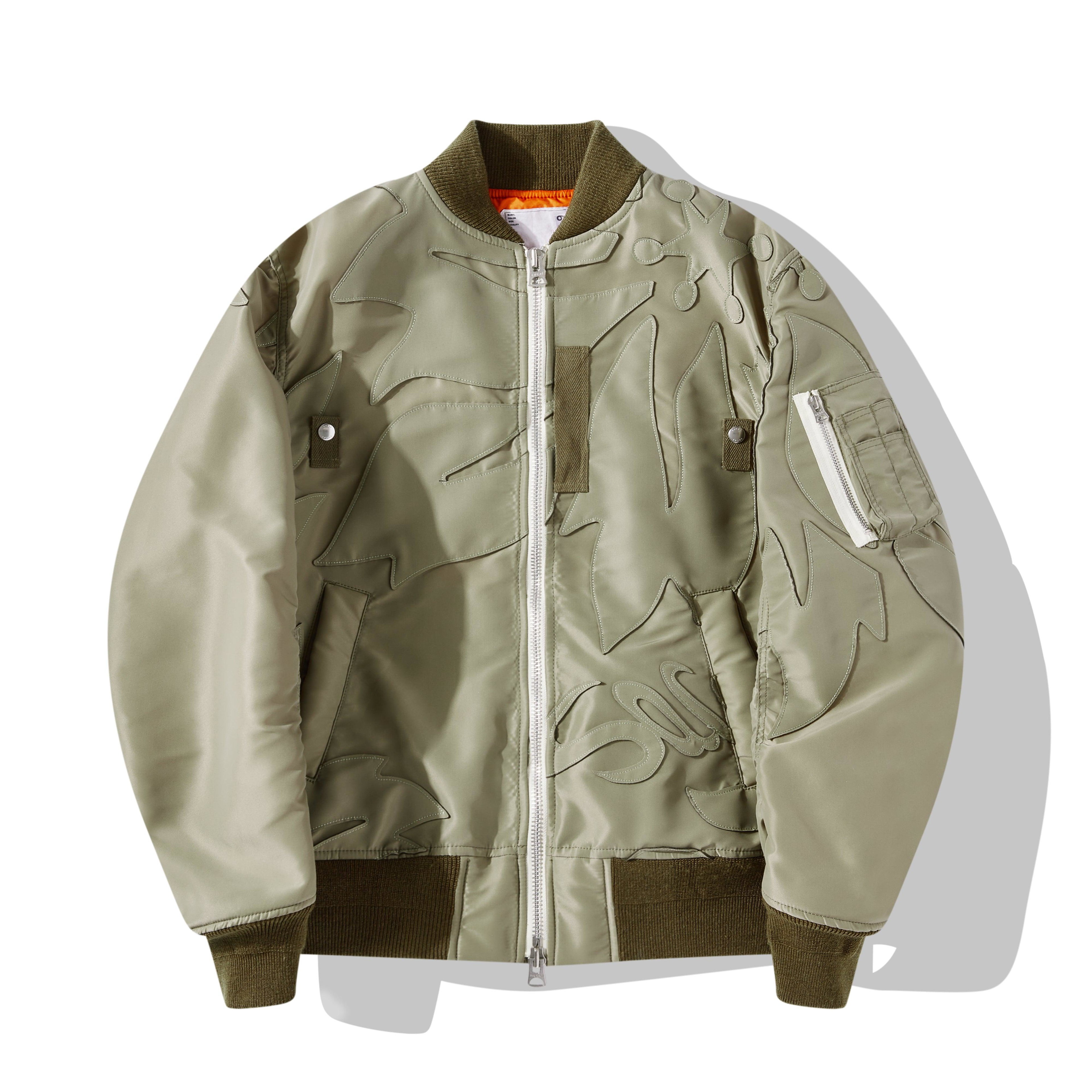 Sacai - Men’s Nylon Twill Embroidered Patch - (Green) by SACAI