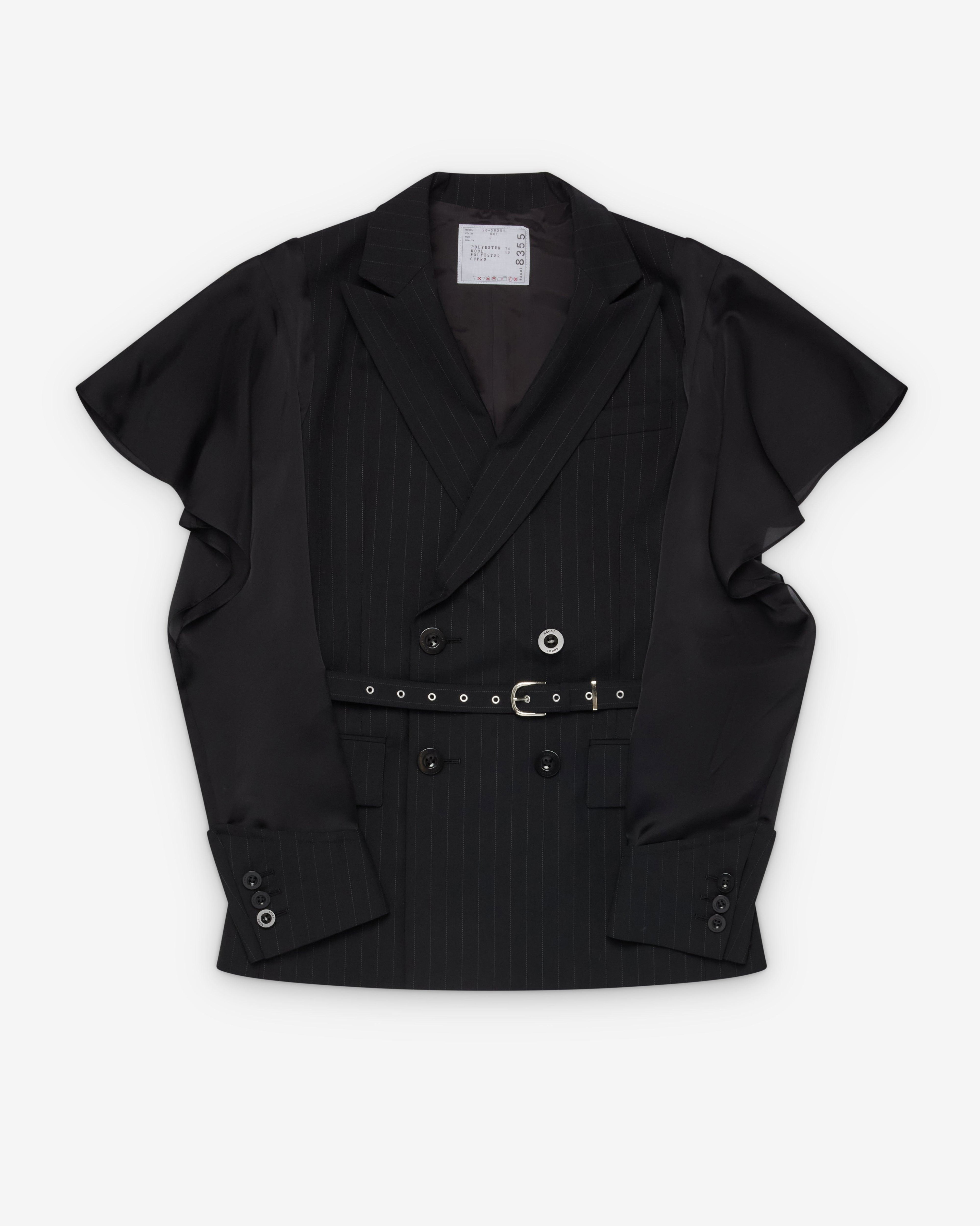 Sacai  - Women's Chalk Stripe Jacket - (Black) by SACAI