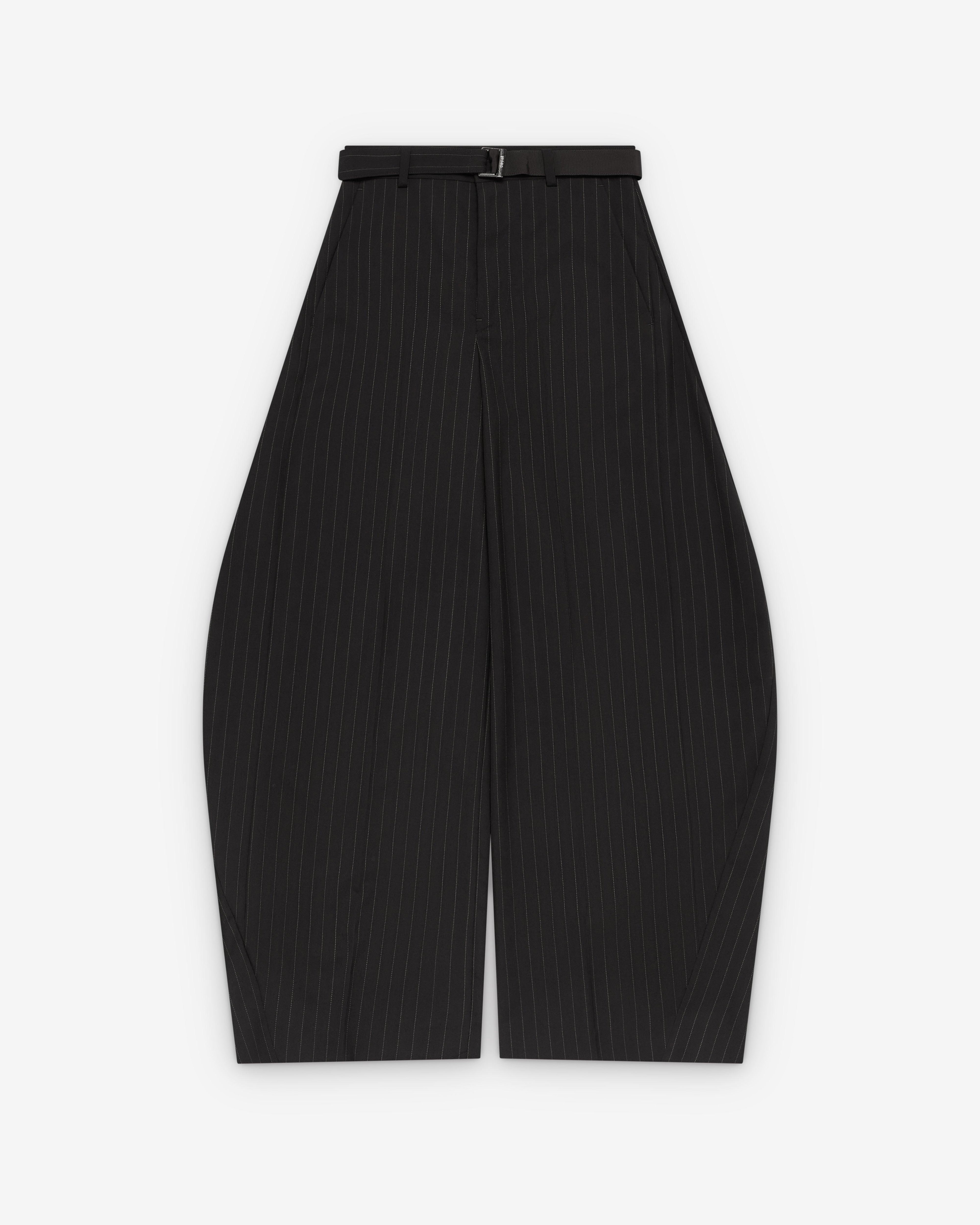 Sacai - Women's Chalk Stripe Pants - (Brown) by SACAI