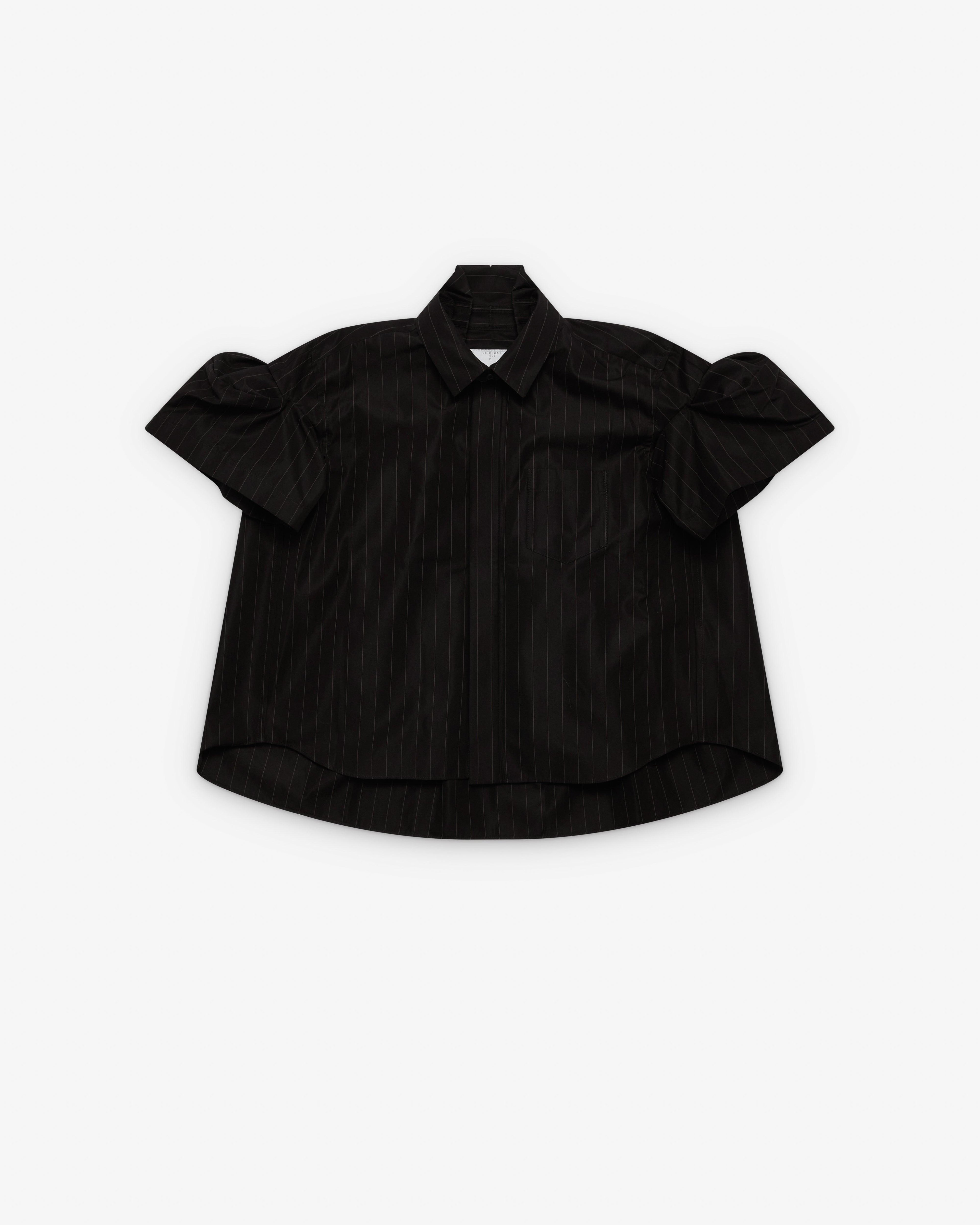 Sacai - Women's Chalk Stripe Shirt - (Black) by SACAI