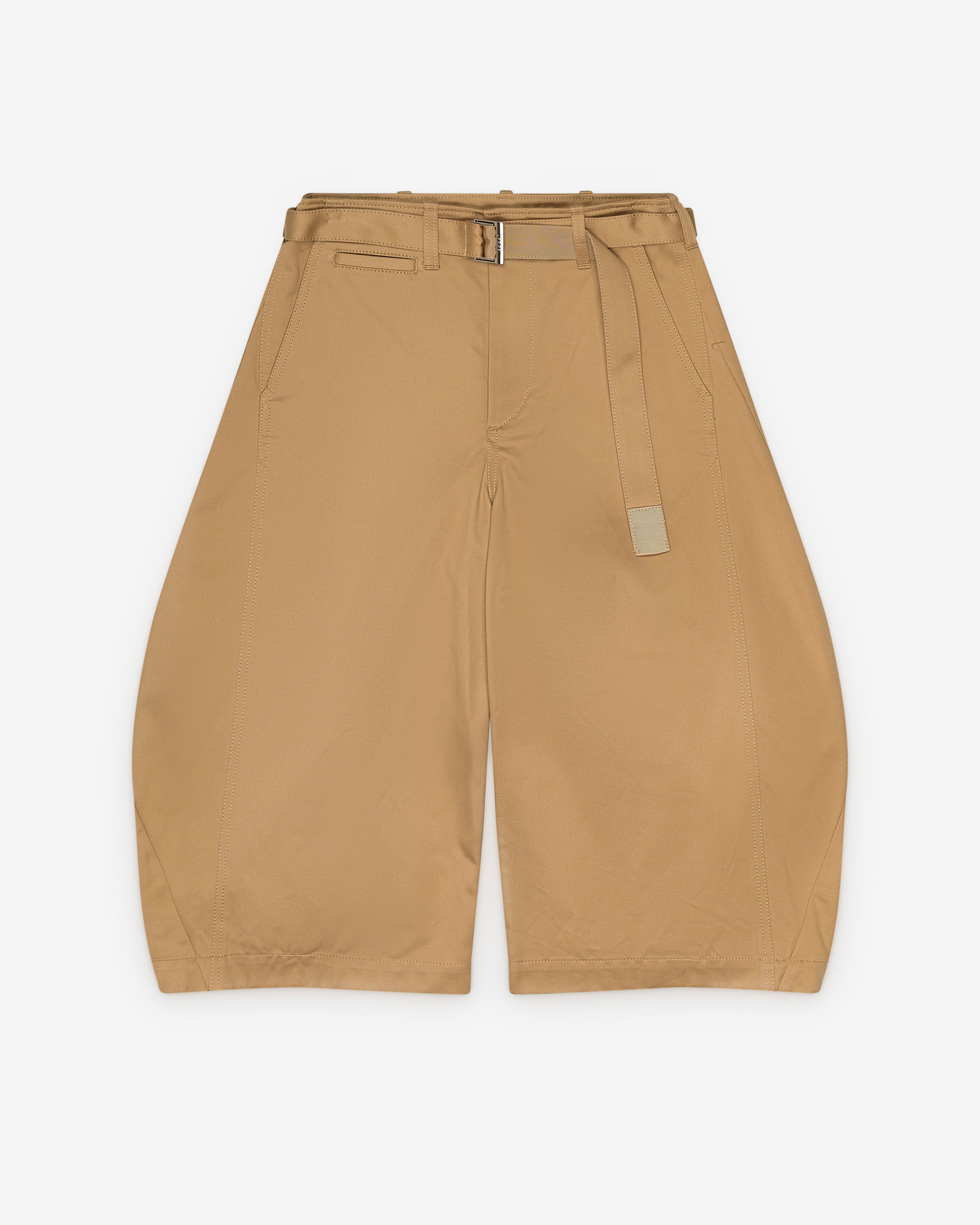 Sacai - Women's Cotton Chino Shorts - (Beige) by SACAI