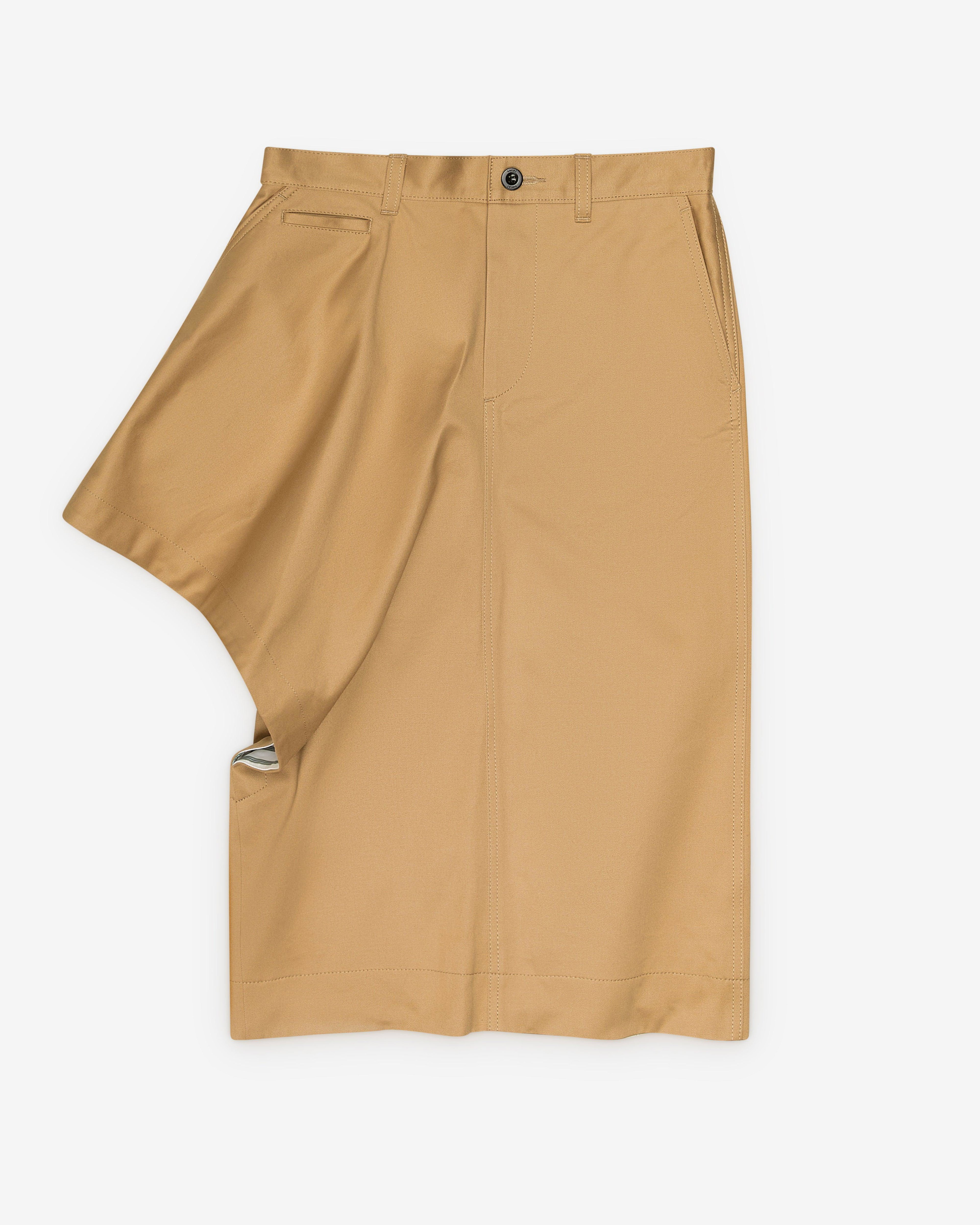 Sacai - Women's Cotton Chino Skirt - (Beige) by SACAI