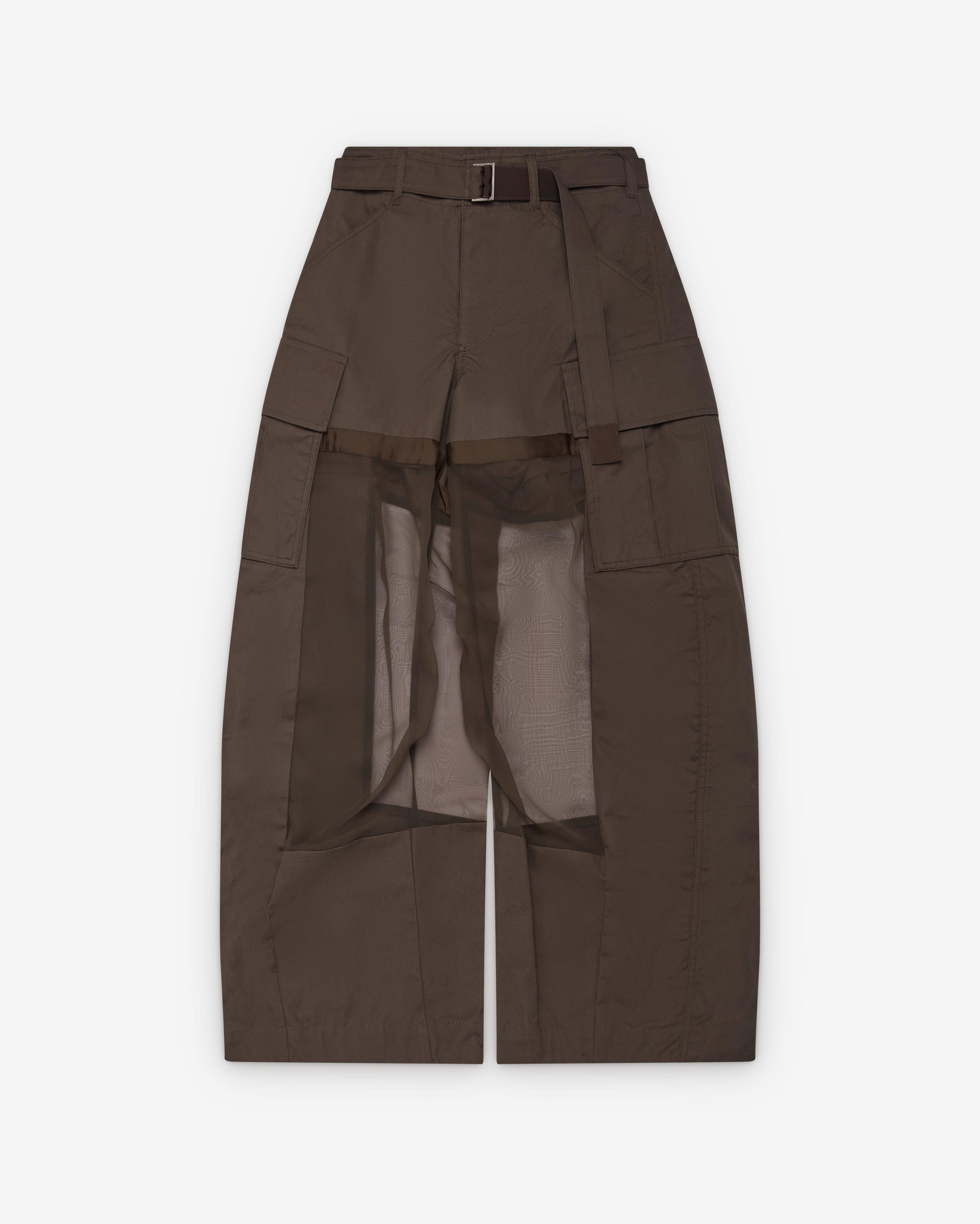 Sacai - Women's Cotton Coating Pants - (Khaki) by SACAI