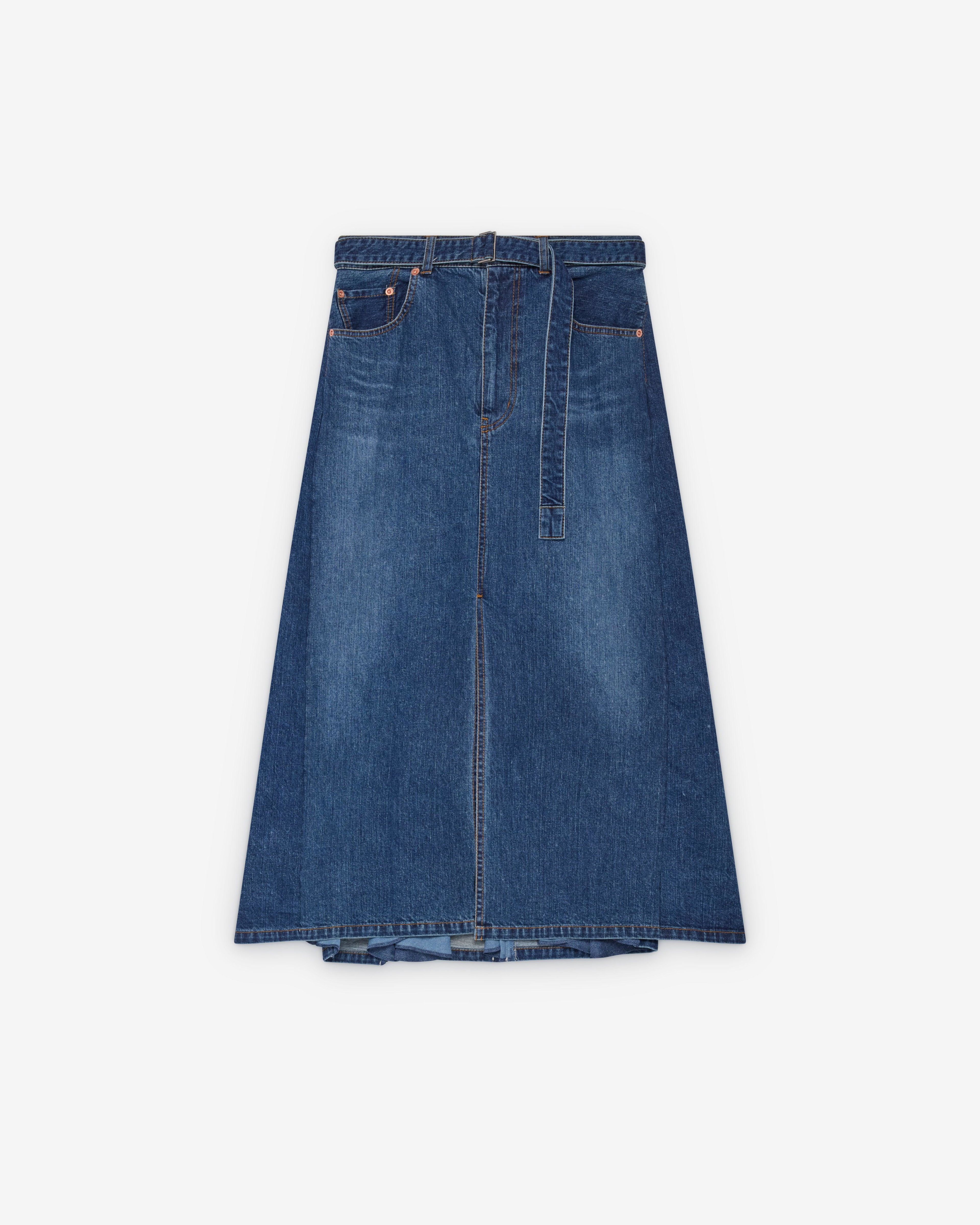 Sacai  - Women's Denim Skirt - (Blue) by SACAI