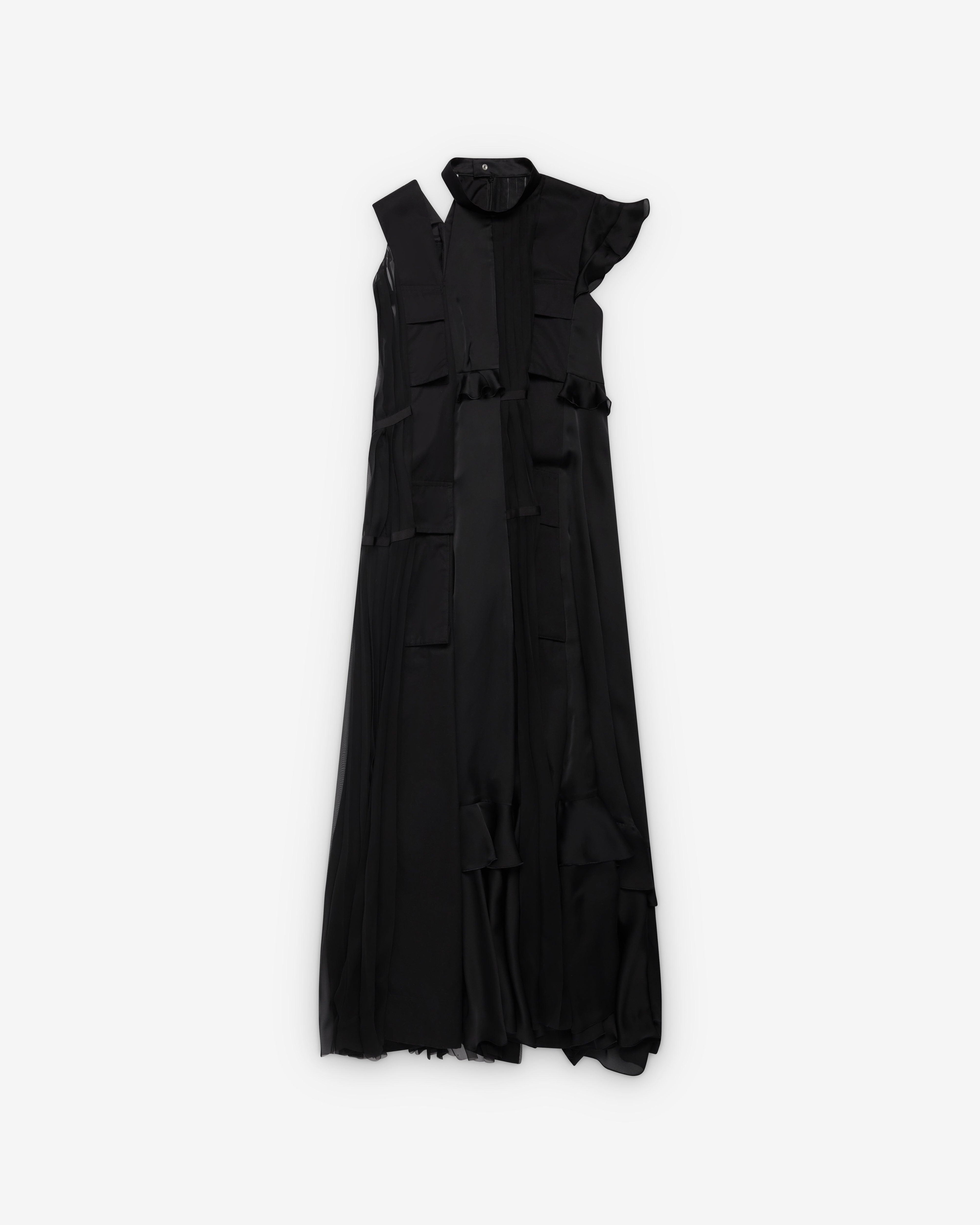 Sacai  - Women's Fabric Mix Dress - (Black) by SACAI
