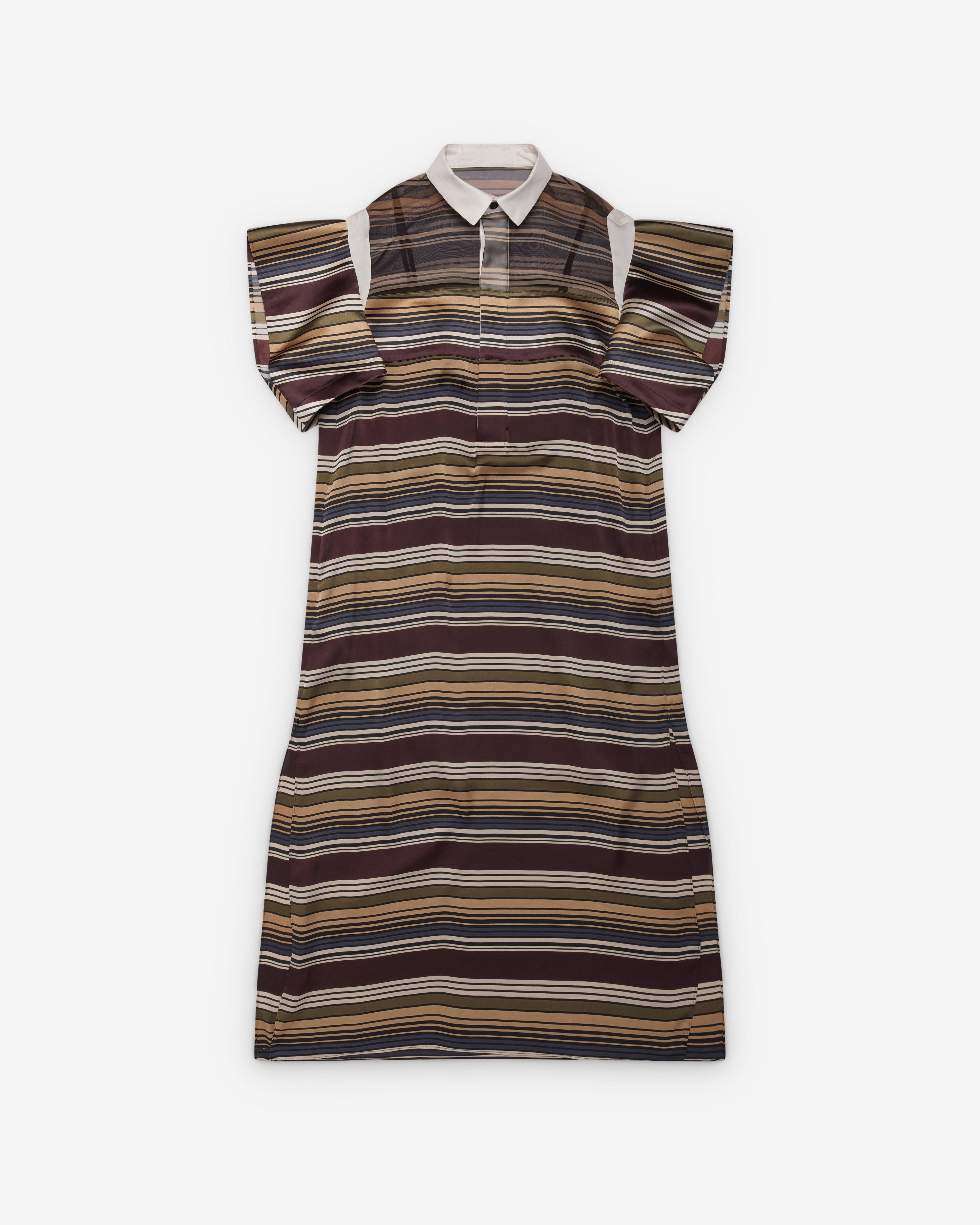 Sacai  - Women's Horizontal Stripe Dress - (Stripe/Multi) by SACAI