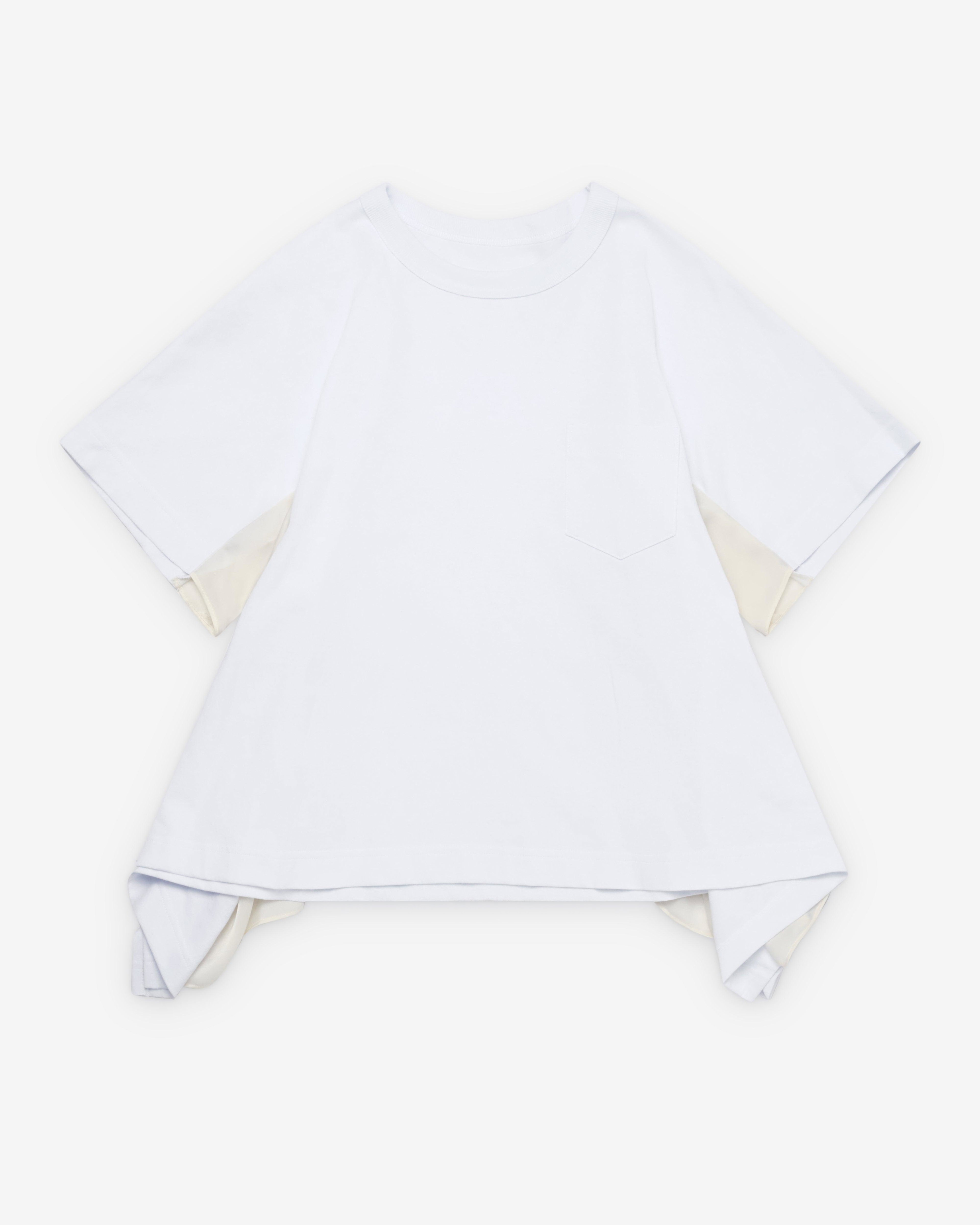 Sacai  - Women's Jersey T-Shirt - (White/Cream) by SACAI