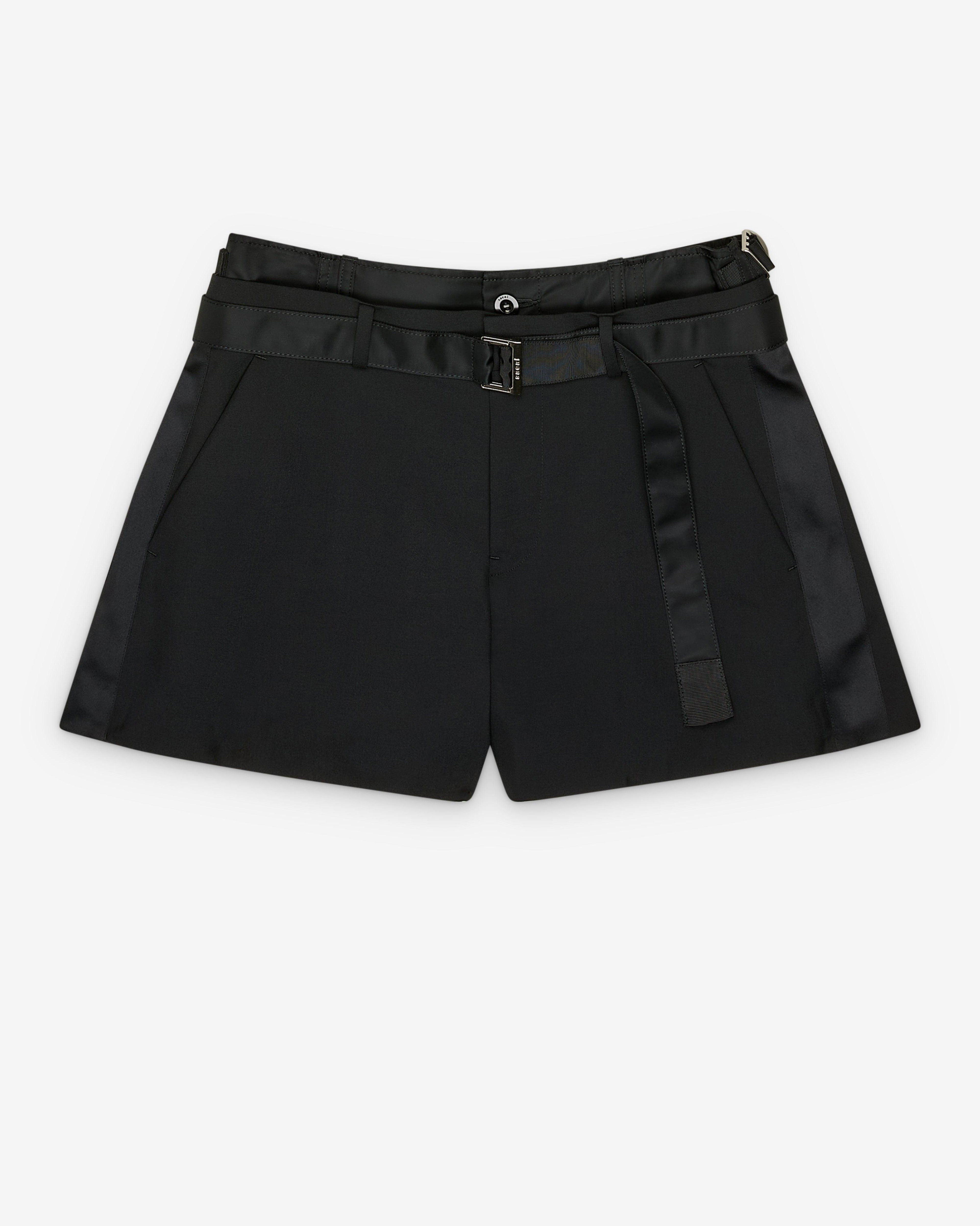 Sacai - Women's Nylon Twill Shorts - (Black) by SACAI