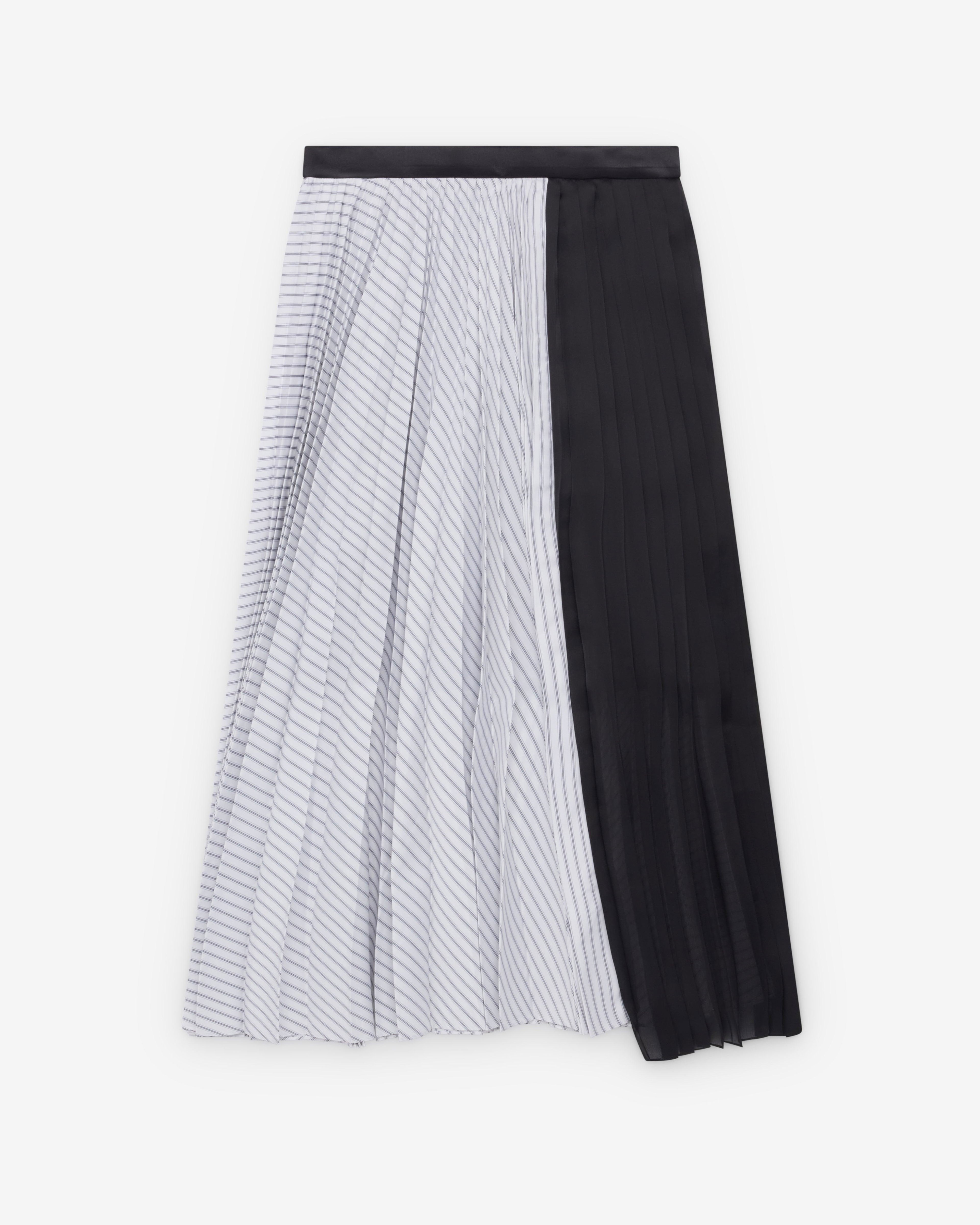 Sacai  - Women's Poplin Skirt - (White/Black) by SACAI