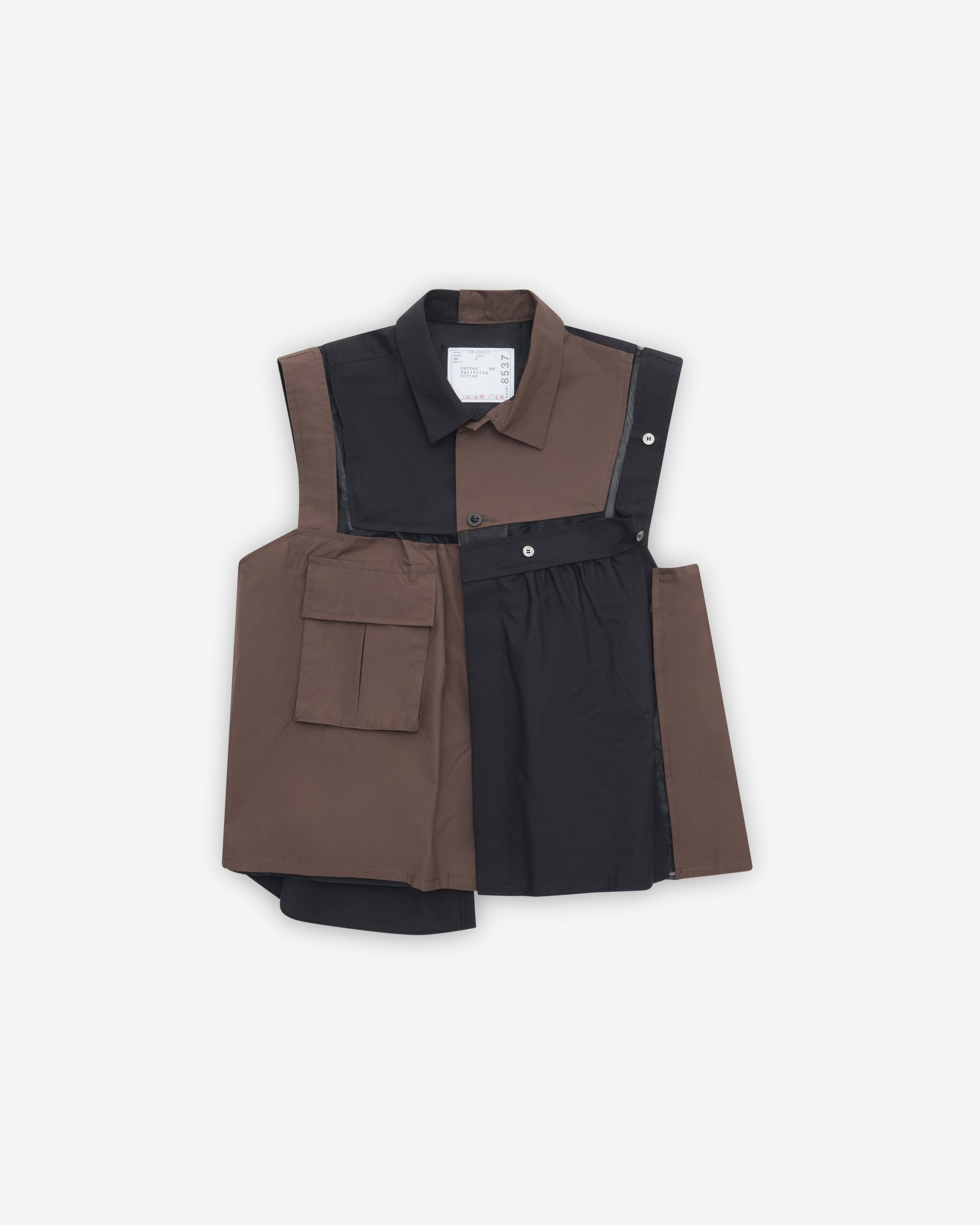Sacai - Women's Weather Shirt - (Black/Dark Khaki) by SACAI
