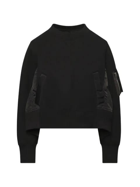 Sponge Sweat Nylon Twill sweater by SACAI