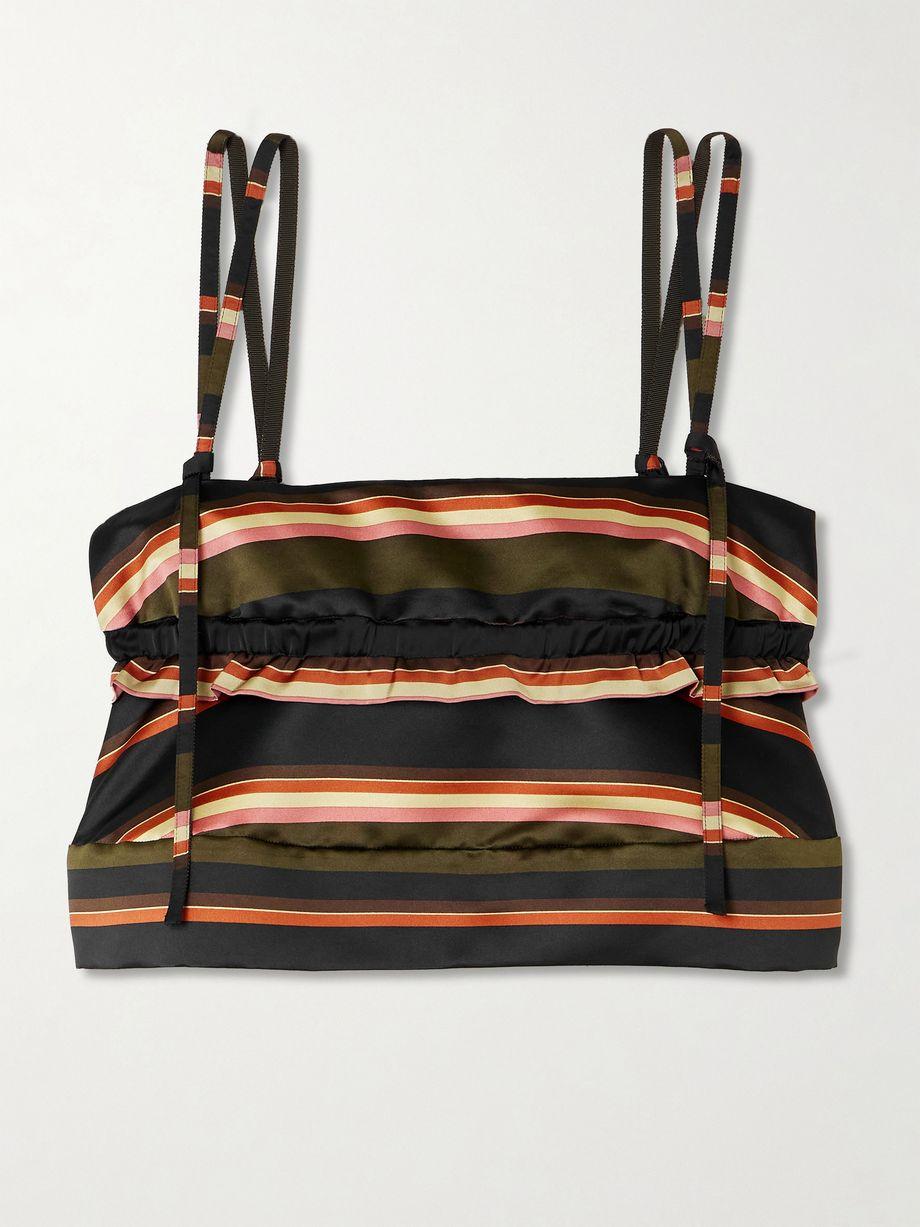 Striped crepe top by SACAI