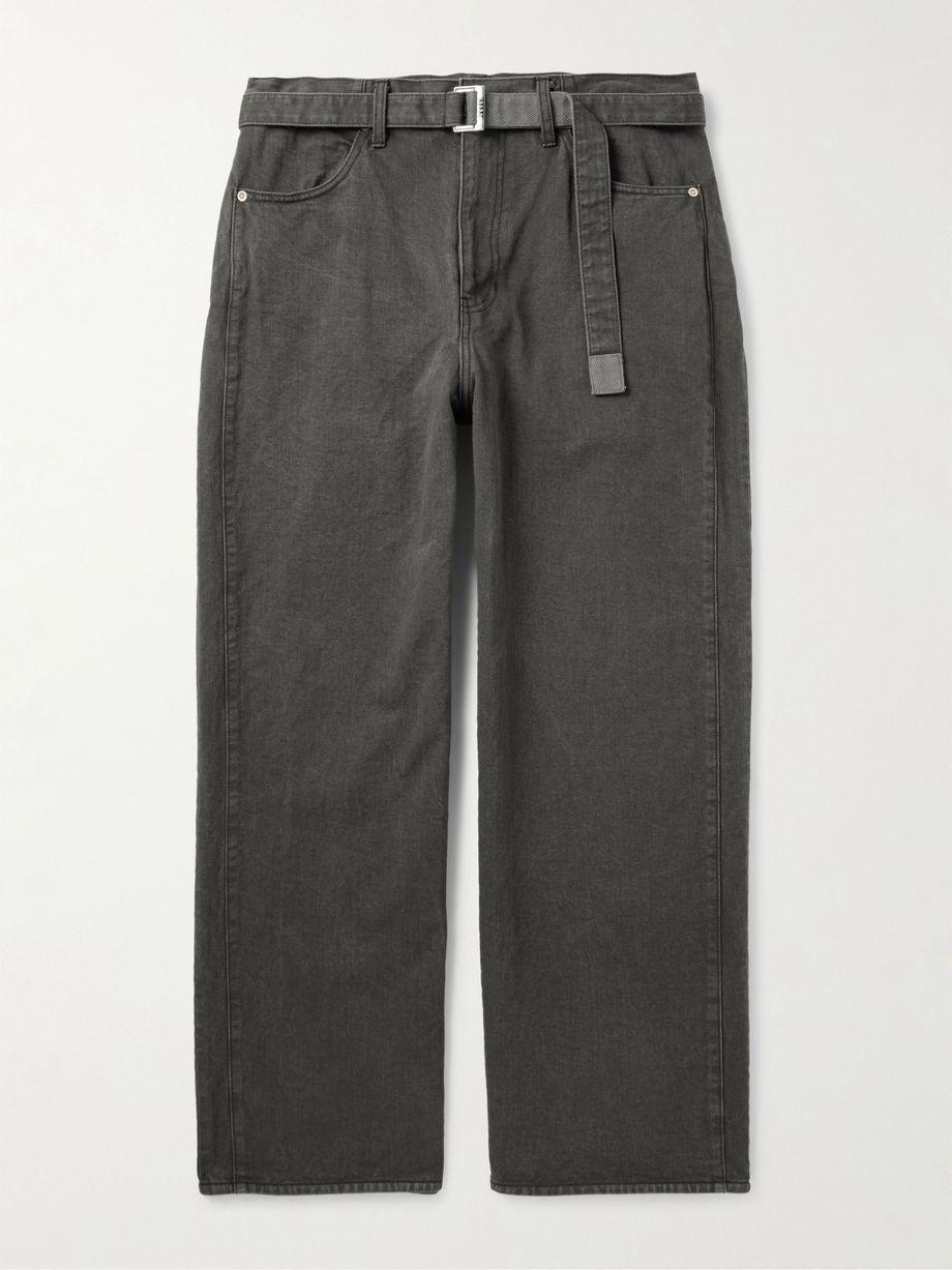 Wide-Leg Belted Jeans by SACAI