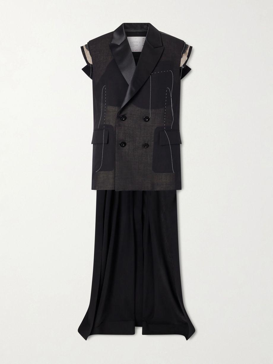 Wool organza vest by SACAI