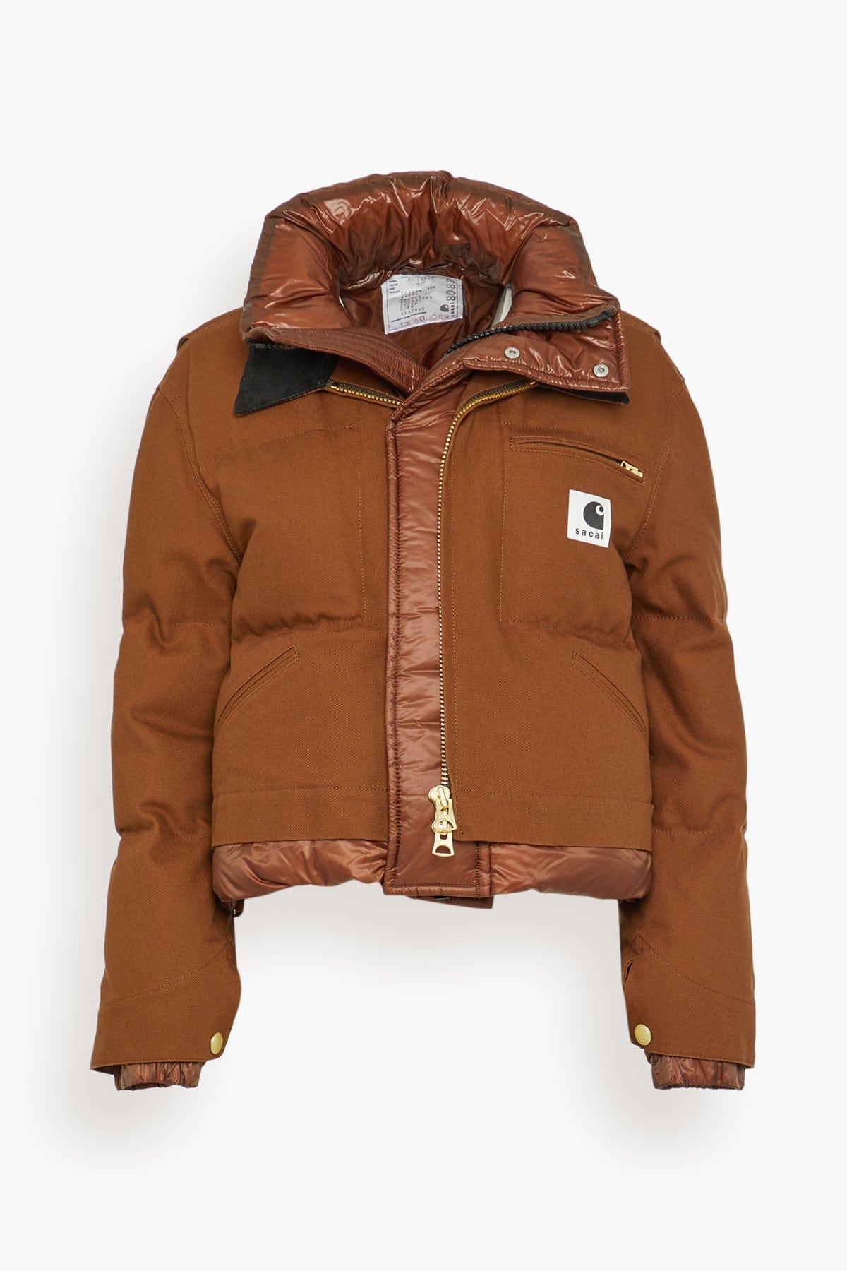 Carhartt WIP Duck Puffer Jacket in Dark Beige by SACAI X CARHARTT W IP