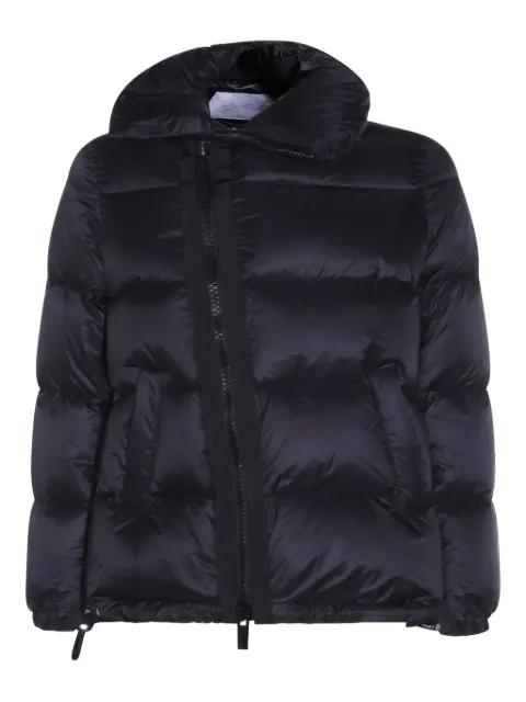 asymmetric-zip quilted jacket by SACAI