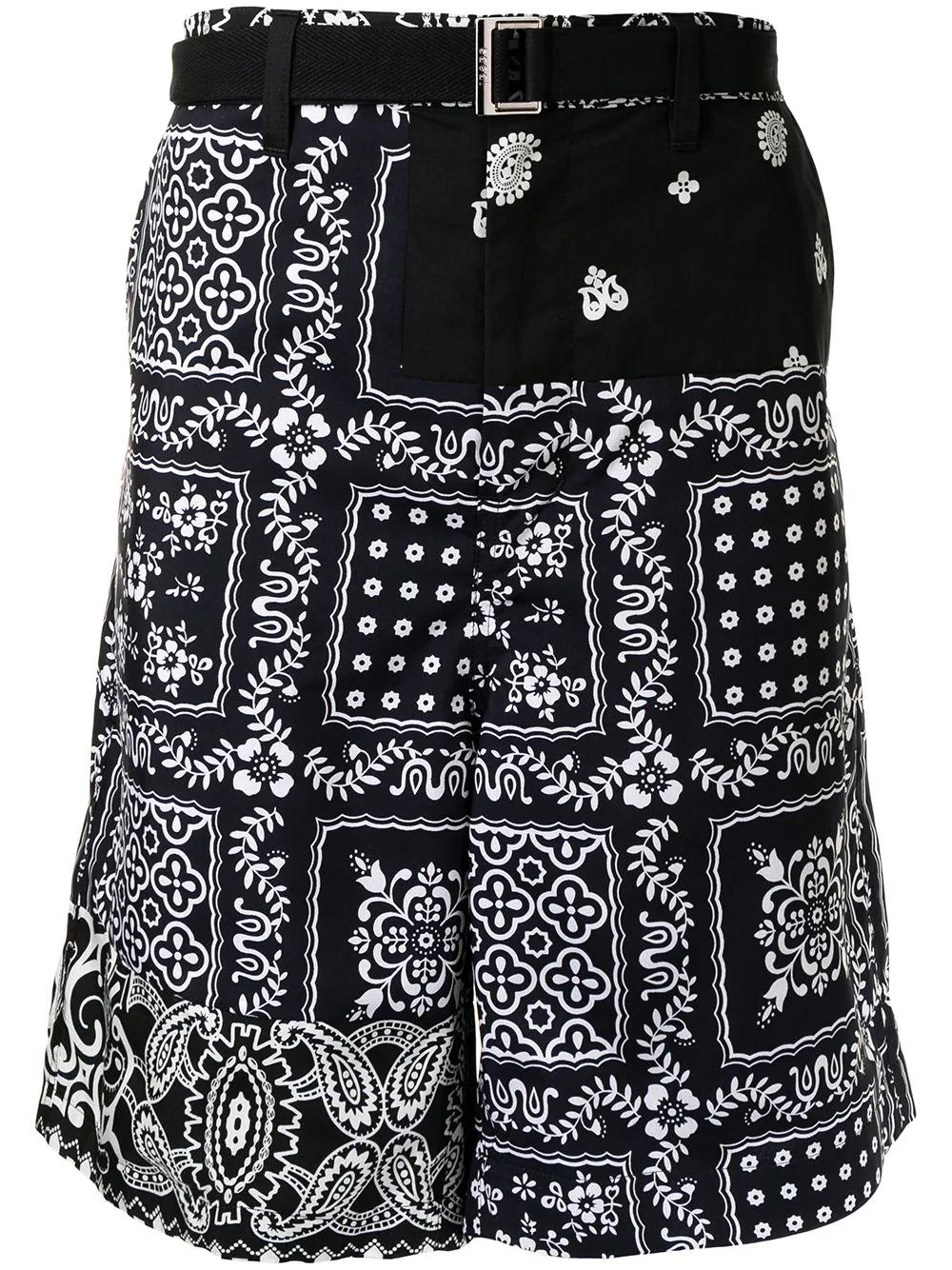 bandana-print cargo shorts by SACAI