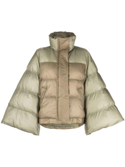 bell sleeves puffer jacket by SACAI