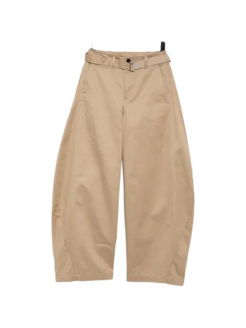 belt-loop ring-belt trousers by SACAI
