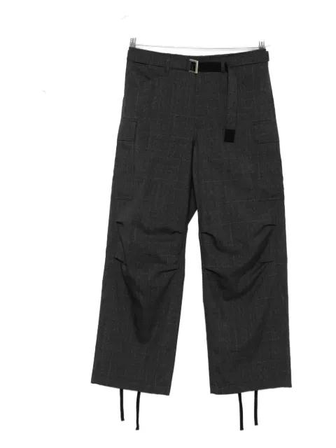 belted cargo trousers by SACAI