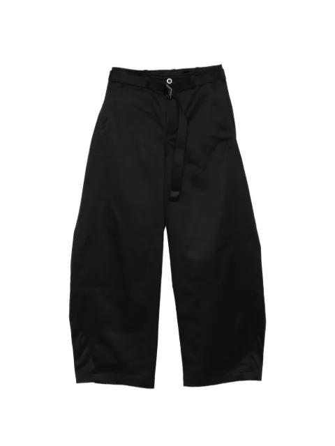 belted cotton trousers by SACAI