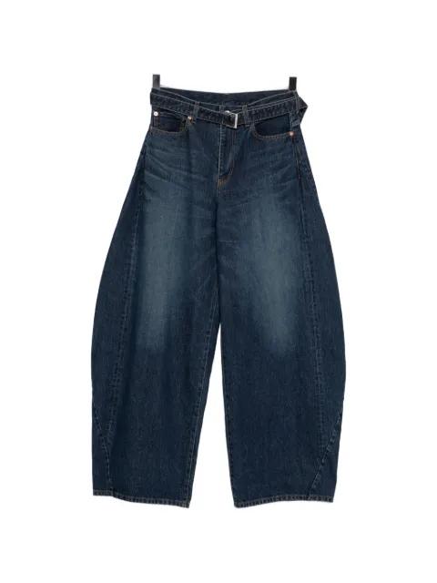 belted jeans by SACAI