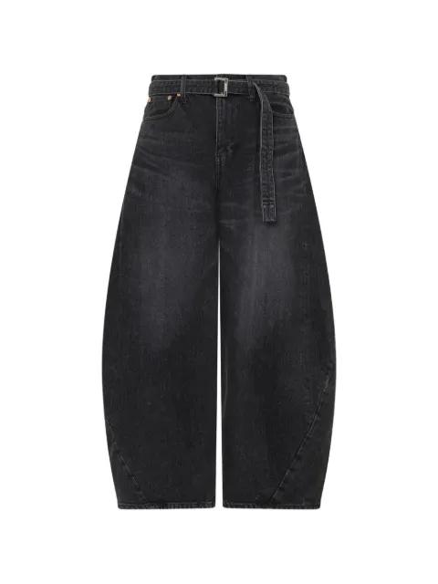 belted jeans by SACAI