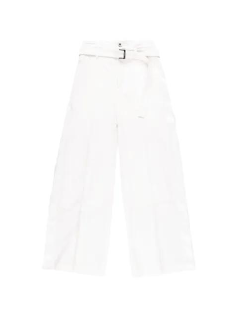belted panelled jeans by SACAI