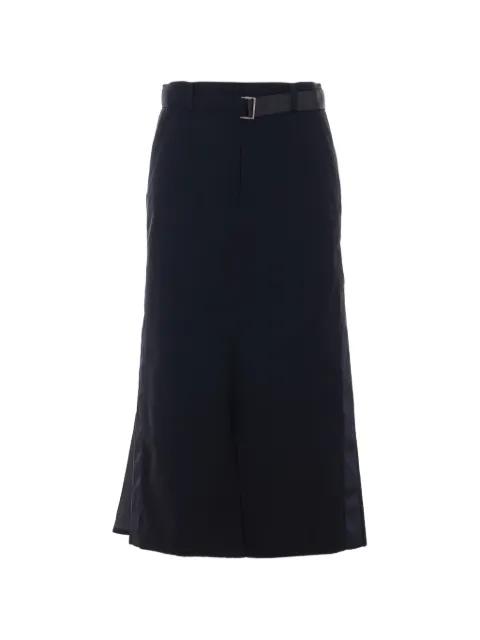belted pleated skirt by SACAI