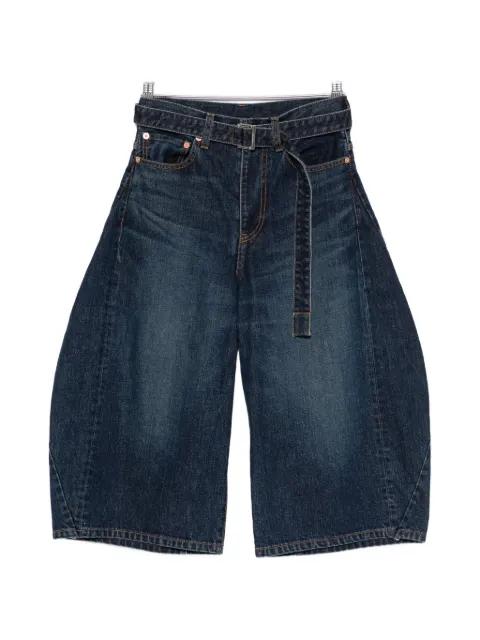 belted shorts by SACAI