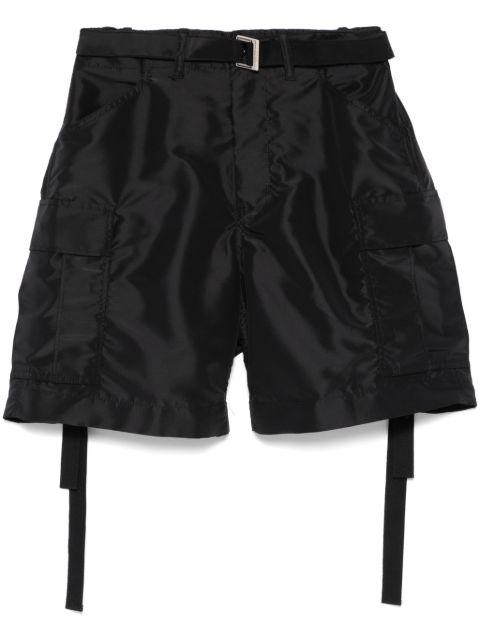 belted shorts by SACAI