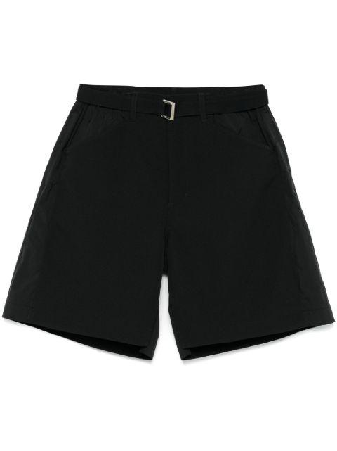 belted shorts by SACAI