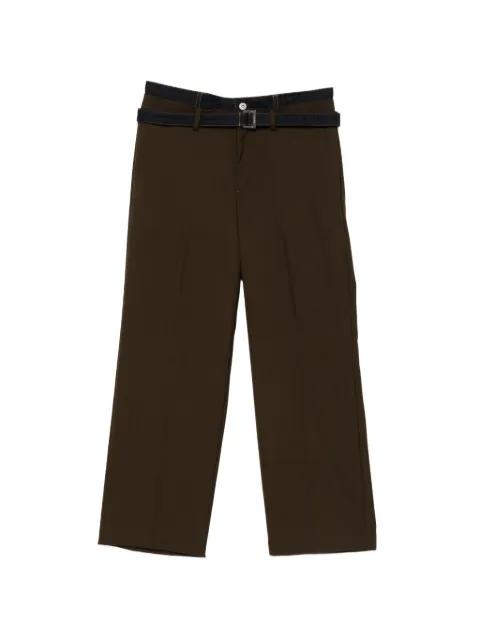 belted trousers by SACAI