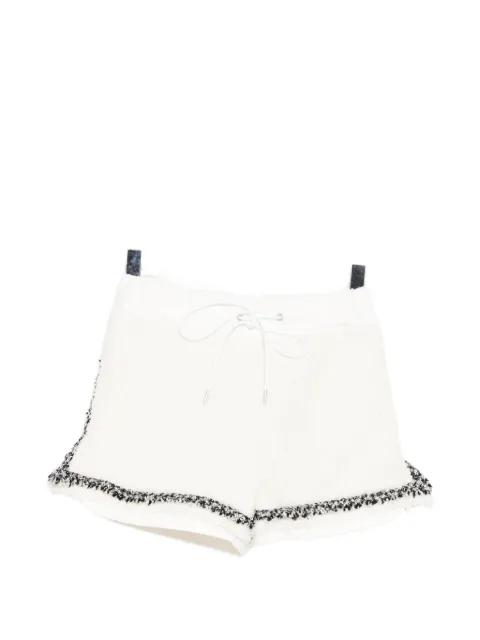boucle-trim shorts by SACAI