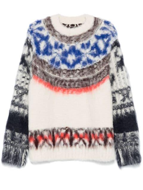 brushed-effect sweater by SACAI