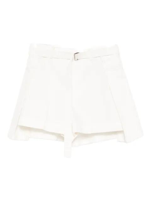 buckle-belt shorts by SACAI
