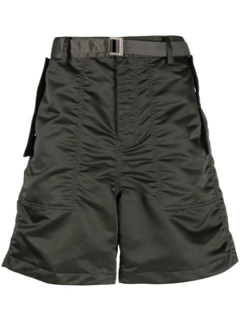 buckle-fastened tailored shorts by SACAI