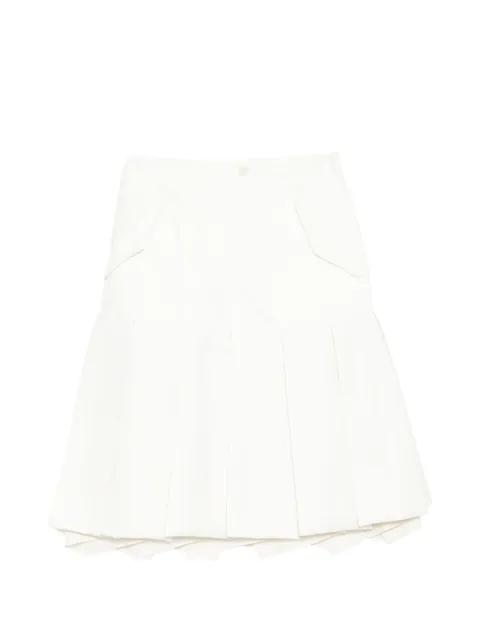 buckle pleated skirt by SACAI