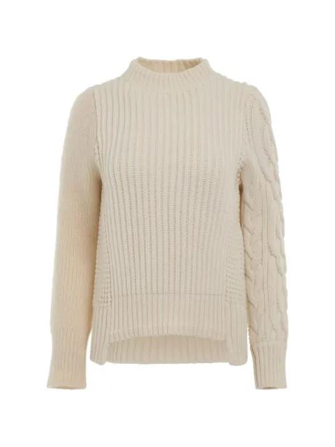 cable-knit ribbed sweater by SACAI