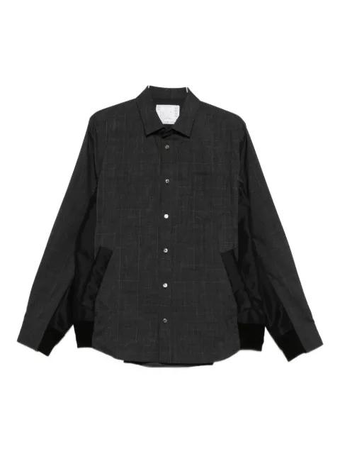 checked-pattern shirt jacket by SACAI