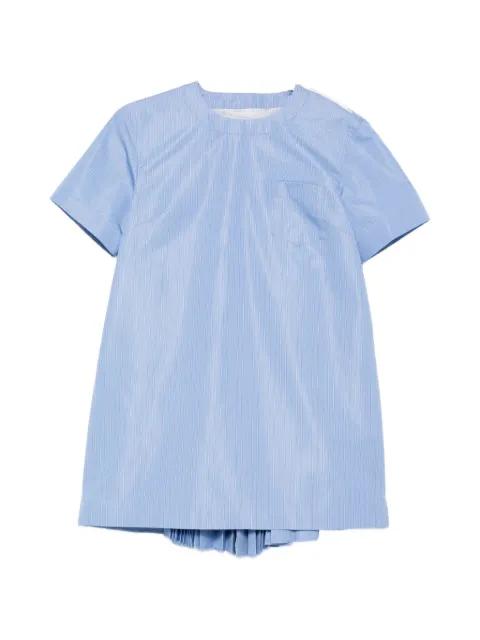 chest-pocket striped dress by SACAI