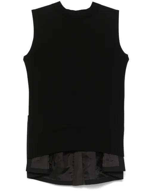 colourblock vest by SACAI