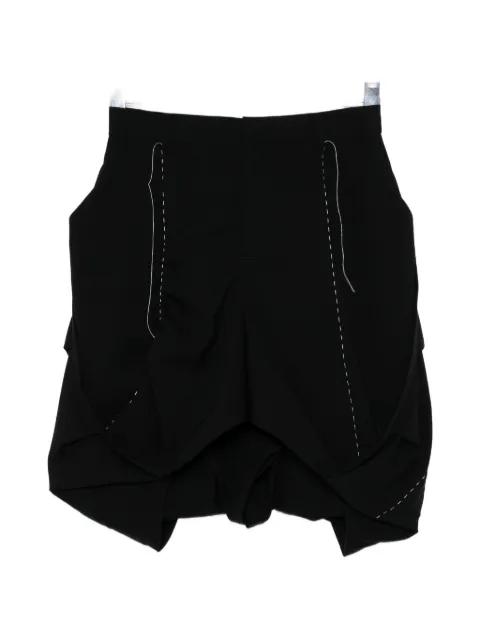contrast-stitch balloon skirt by SACAI