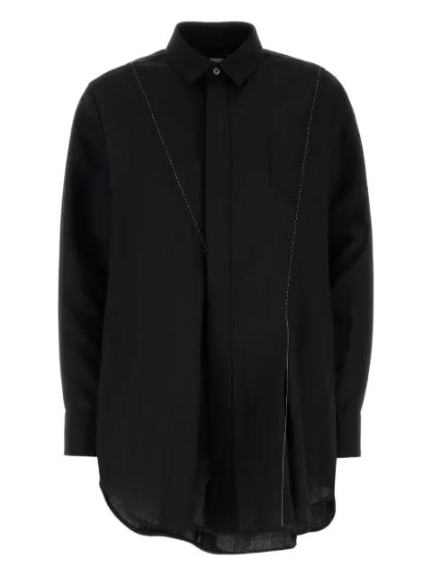 contrast-stitch shirt by SACAI