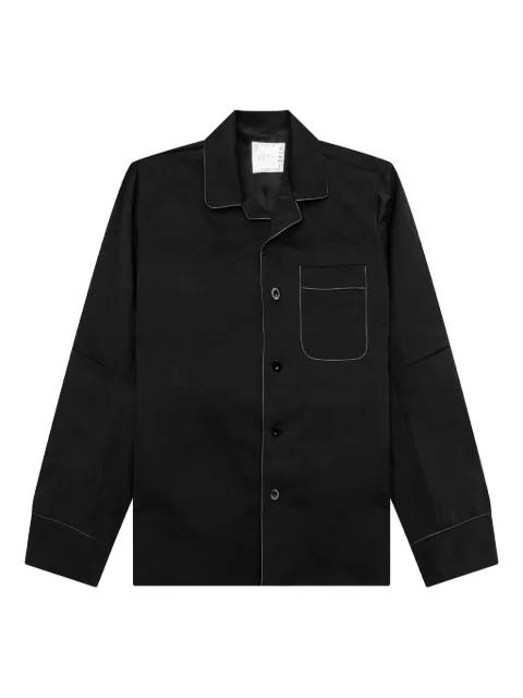 contrasting-trim shirt jacket by SACAI